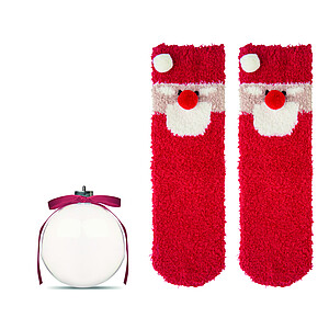 Santa socks in bauble ornament