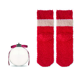 Santa socks in bauble ornament