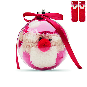 Santa socks in bauble ornament