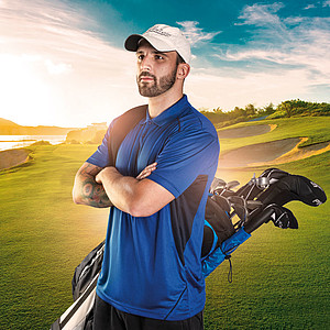 SCHWARZWOLF PALISADE polo shirt, MEN royal blue/navy blue M