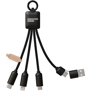 SCX.design C13 20W 5-in-1 charging cable, solid black
