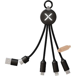 SCX.design C14 20W 5-in-1 charging cable, solid black