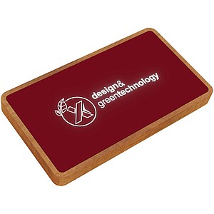 SCX.design P36 5000 mAh light-up wireless power bank, mid red