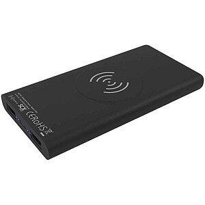 SCX.design P40 10.000 mAh light-up wireless rubber power bank, solid black