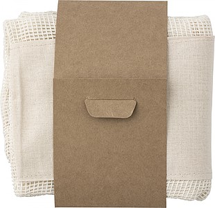 Set of three reusasable cotton mesh produce bags Adele