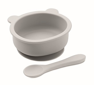 Silicone spoon, bowl baby set
