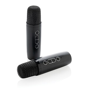 Singvibe RCS recycled plastic karaoke set with double mic, black