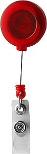 Ski pass holder with 80cm cordRed