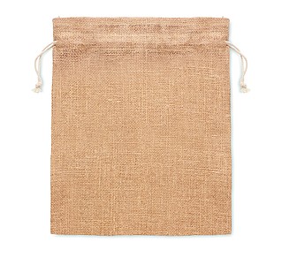 Small jute gift bag 14 x 22 cm