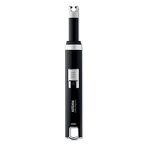 Small USB rechargeable ignitor lighter with single arc flame. Li-Ion 220 mAh battery.