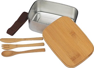 Spacious Stainless Steel Lunchbox with Bamboo Lid