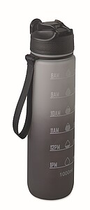 Sports water bottle RPET 1L, black