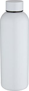 Spring 750 ml sublimation RCS recycled single wall stainless steel water bottle, white