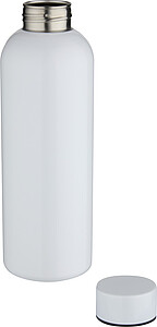 Spring 750 ml sublimation RCS recycled single wall stainless steel water bottle, white
