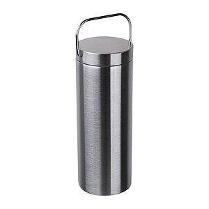 Stainless steel drinking bottle, grey