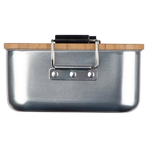stainless steel lunchbox with bamboo lid