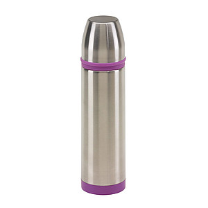 Stainless steel vacuum flask, capacity approx. 500 ml,colour purple, silver