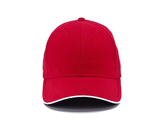 STAN six panel cap, red