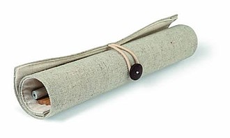 Stationary set in cotton pouch, beige