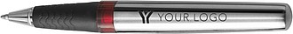 Steel ballpen with black ink.Red