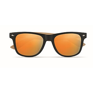 Sunglasses with bamboo arms, orange