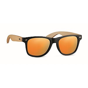 Sunglasses with bamboo arms, orange