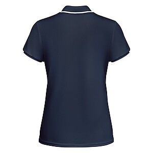 Tamil short sleeve womens sports polo, navy blue, size M
