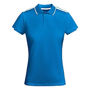 Tamil short sleeve womens sports polo, royal blue, size L