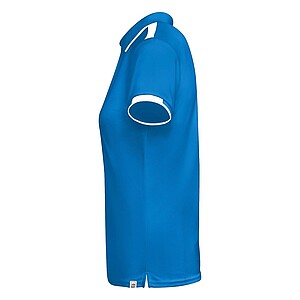 Tamil short sleeve womens sports polo, royal blue, size L