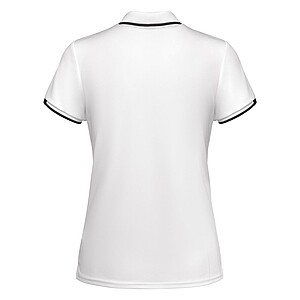 Tamil short sleeve womens sports polo, white, size S