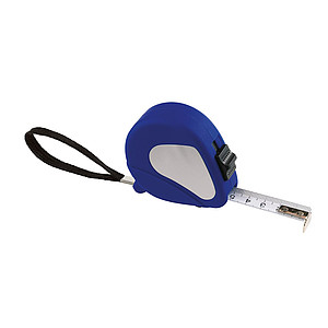 Tape measure "Worker", rubber-coated, 5m,colour blue, silver