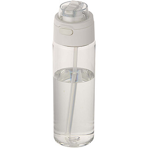 Theron 700 ml RCS recycled plastic water bottle with dual function lid and flip straw