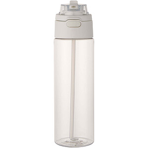 Theron 700 ml RCS recycled plastic water bottle with dual function lid and flip straw