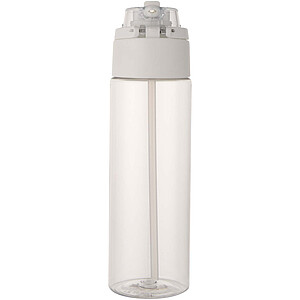 Theron 700 ml RCS recycled plastic water bottle with dual function lid and flip straw