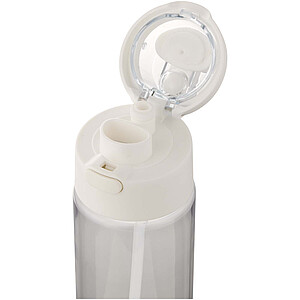 Theron 700 ml RCS recycled plastic water bottle with dual function lid and flip straw