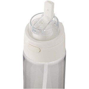 Theron 700 ml RCS recycled plastic water bottle with dual function lid and flip straw
