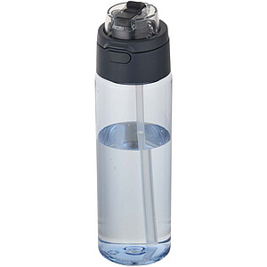 Theron 700 ml RCS recycled plastic water bottle with dual function lid and flip straw