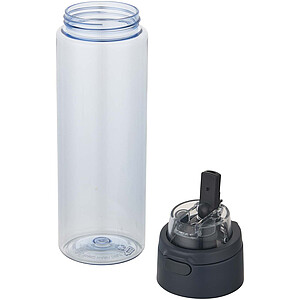 Theron 700 ml RCS recycled plastic water bottle with dual function lid and flip straw