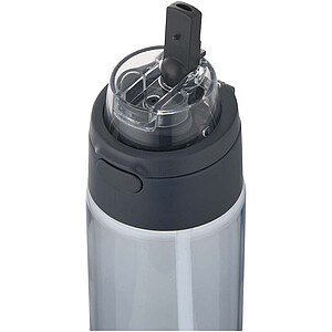 Theron 700 ml RCS recycled plastic water bottle with dual function lid and flip straw