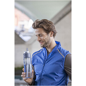 Theron 700 ml RCS recycled plastic water bottle with dual function lid and flip straw