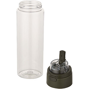Theron 700 ml RCS recycled plastic water bottle with dual function lid and flip straw