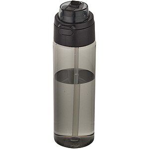 Theron 700 ml RCS recycled plastic water bottle with dual function lid and flip straw