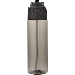 Theron 700 ml RCS recycled plastic water bottle with dual function lid and flip straw