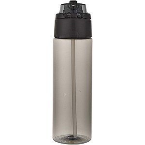 Theron 700 ml RCS recycled plastic water bottle with dual function lid and flip straw