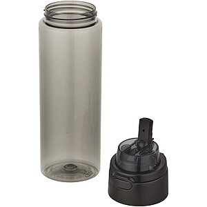 Theron 700 ml RCS recycled plastic water bottle with dual function lid and flip straw