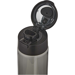 Theron 700 ml RCS recycled plastic water bottle with dual function lid and flip straw