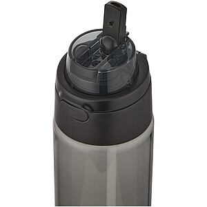 Theron 700 ml RCS recycled plastic water bottle with dual function lid and flip straw