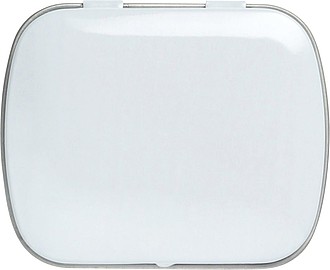 Tin case with mintsWhite