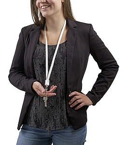 TPE lanyard and charging cable in one.