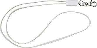 TPE lanyard and charging cable in one.